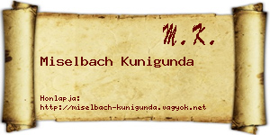 Miselbach Kunigunda névjegykártya